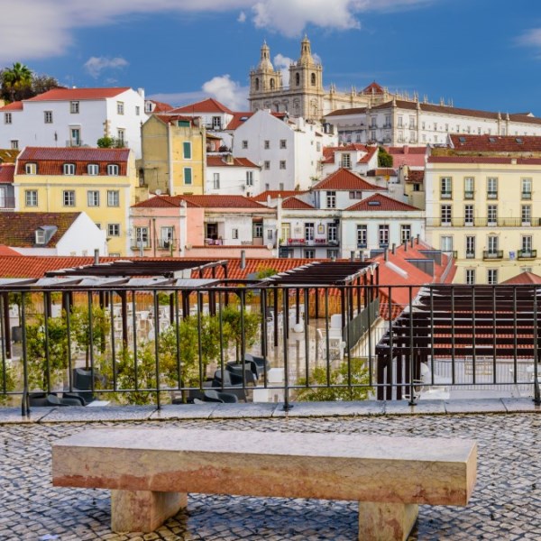 Vista Lisboa antiga Portas do Sol Alfama